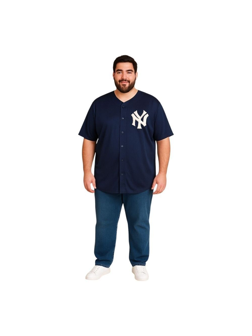 Vintage Russell Athletic New York Yankees MLB Mesh Jersey Navy Blue Men’s XXL